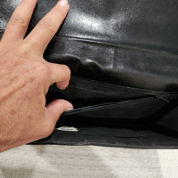 EXOTIC SNAKESKIN AND LEATHER CLUTCH BAG VINTAGE EUC - Picture 9 of 12